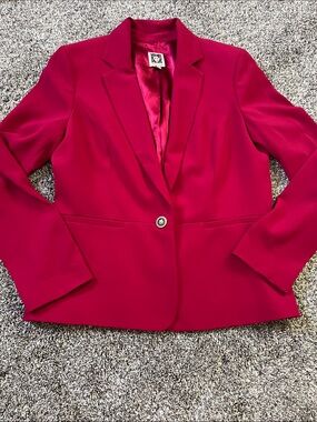 Anne Klein Red Blazer Anne Klein Suit Separates Suit Jacket
